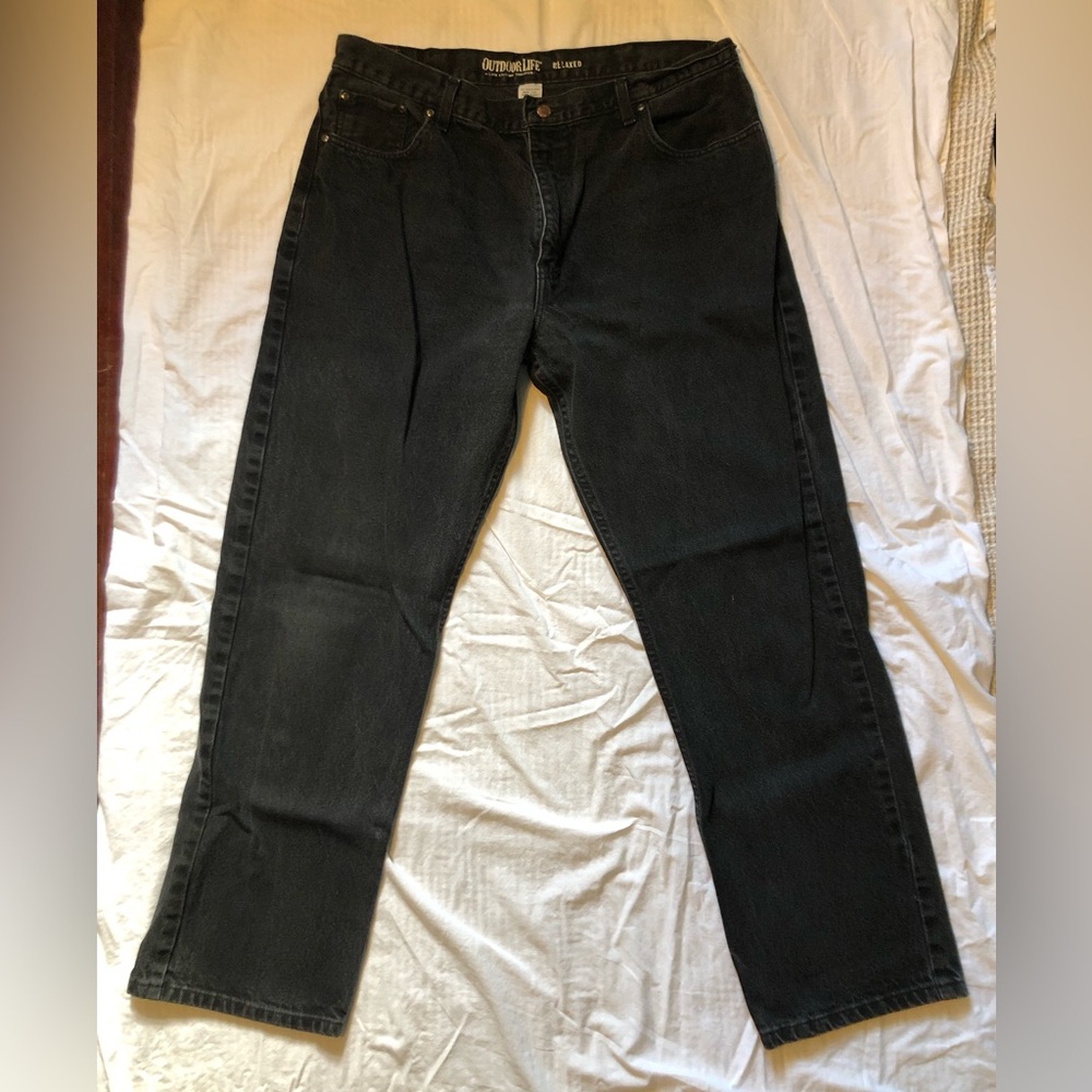 Men’s Black Denim Pants Size 38x32